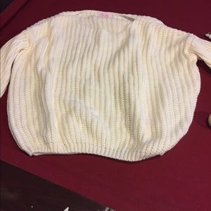 Oversized white sweater